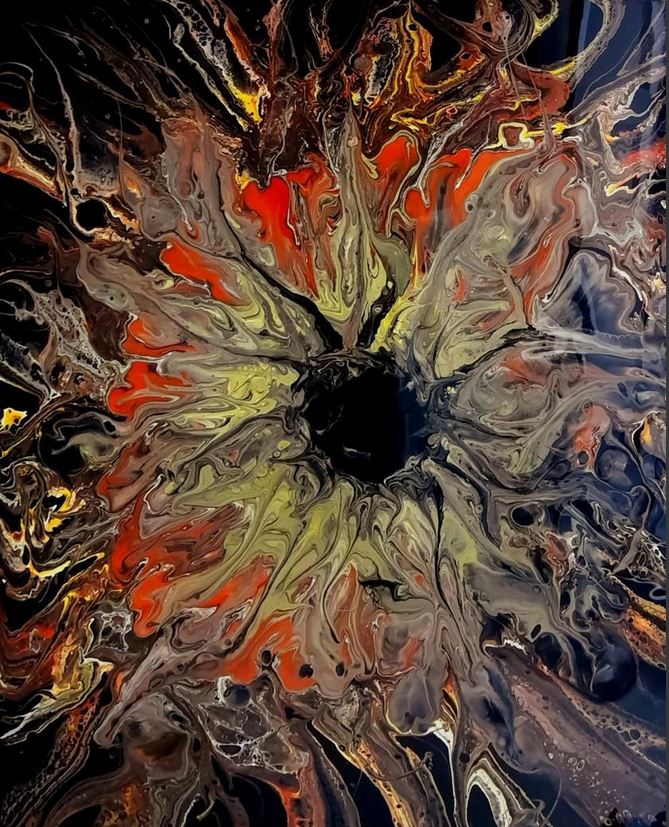 Renee Martine Art, Acrylic Pour Art