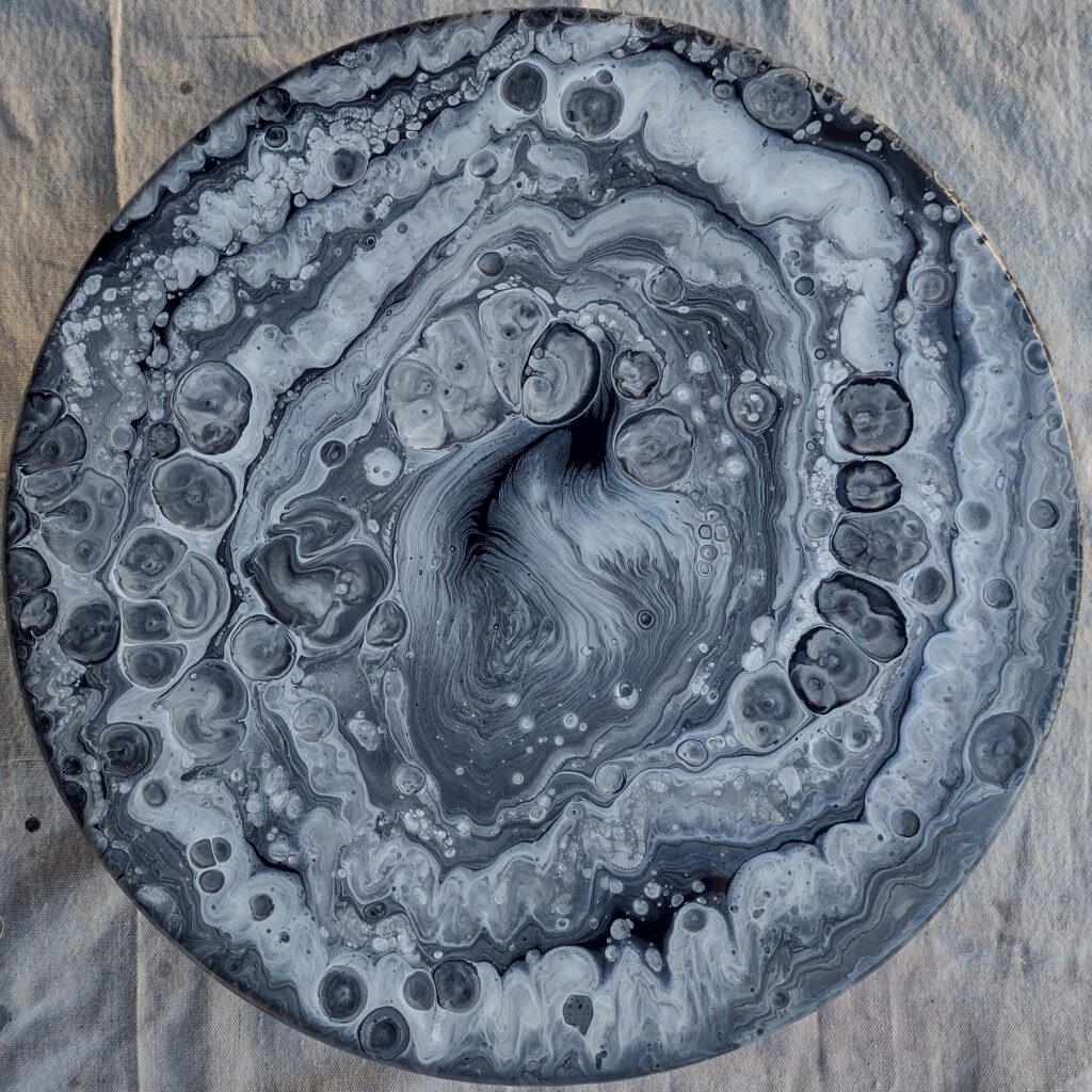 Renee Martine Art, Acrylic Pour Art, Spinners