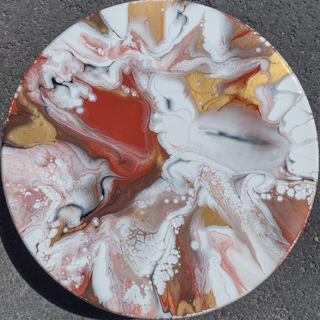 Renee Martine Art, Acrylic Pour Art, Spinners