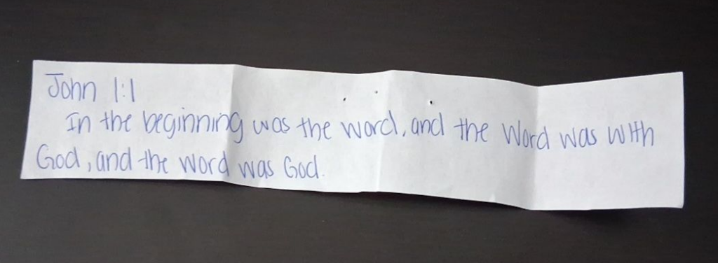 The note that found me.